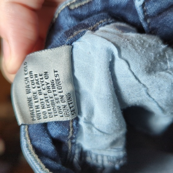 Tractr Cuffed Denim Shorts Dark Wash Girls Size 10 - Picture 5 of 5